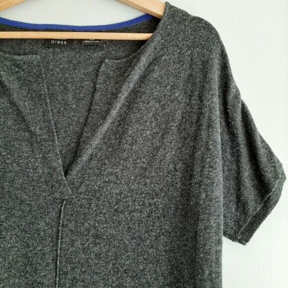 PRESS DRESS Fine Knit Soft & Comfy Sweater Tunic / Mini Dress Gray Sz S - Picture 4 of 12